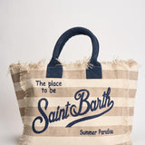 Borsa donna Vanity a righe beige e bianca VANITY 02753L MC2 SAINT BARTH 