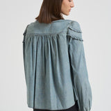Blusa donna Milya in denim chiaro HT0677FA C3G05E30BU MARANT ETOILE 