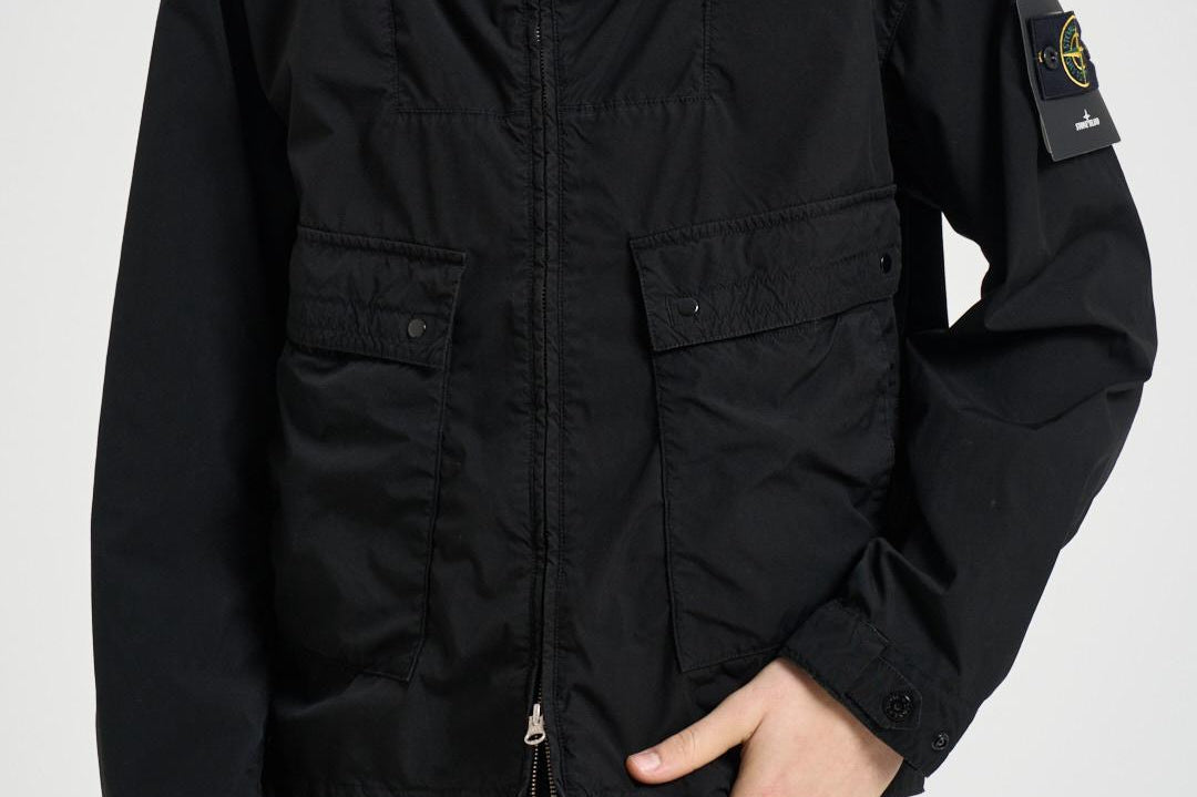 Giacca uomo con cappuccio nera 4100052 S0042V0029 STONE ISLAND 