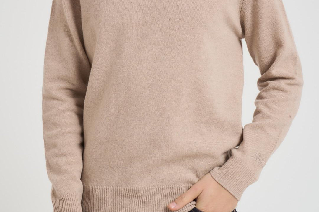 Maglia uomo girocollo beige REGENT LAMBSWL11 MC2 SAINT BARTH 