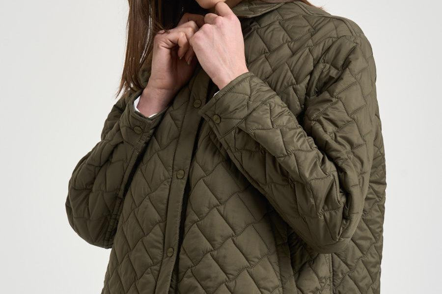 Giacca donna trapuntata verde oliva GI000351D 12456Z7720 HERNO 