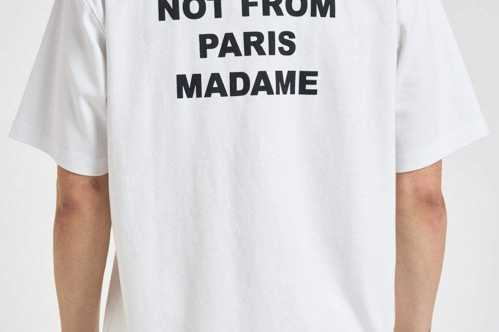 T-shirt uomo girocollo bianca TS203 CO002OPW DROLE DE MONSIEUR 