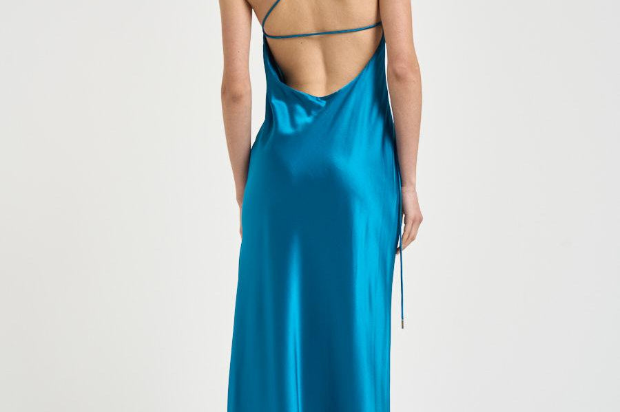 Abito donna lungo azzurro 626SS6815S OCEAN DANAME 