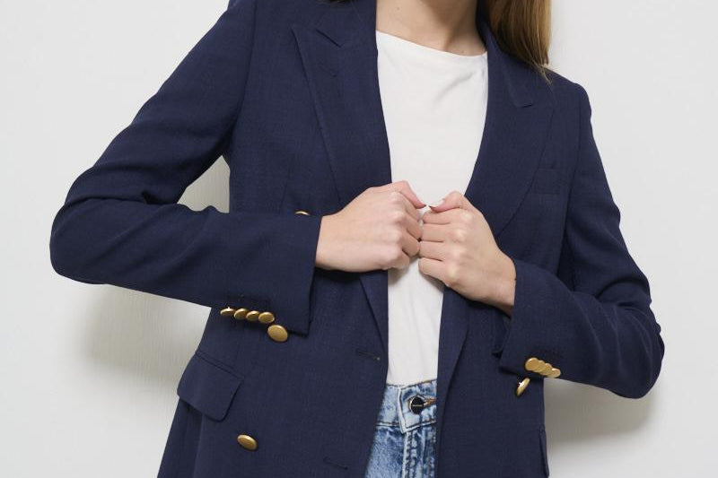 Giacca donna blu doppiopetto J Parigi JPARIGI10B 340159EB849 TAGLIATORE 