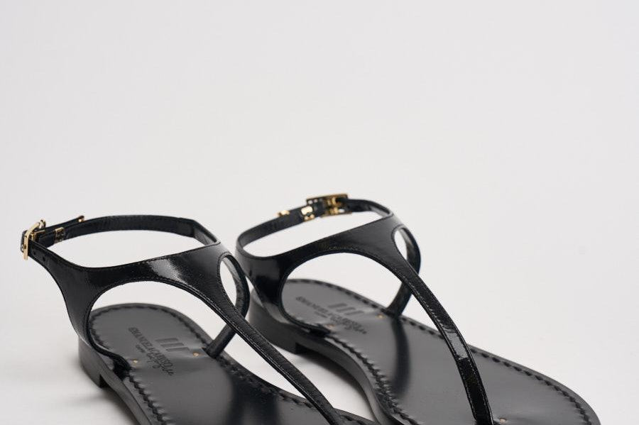 Sandalo donna infradito nero K5867 NERO EMANUELA CARUSO CAPRI 