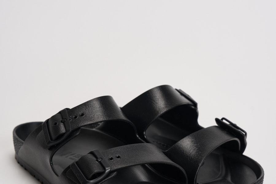 Sandalo uomo Arizona gomma nero 129421 BLACK BIRKENSTOCK 
