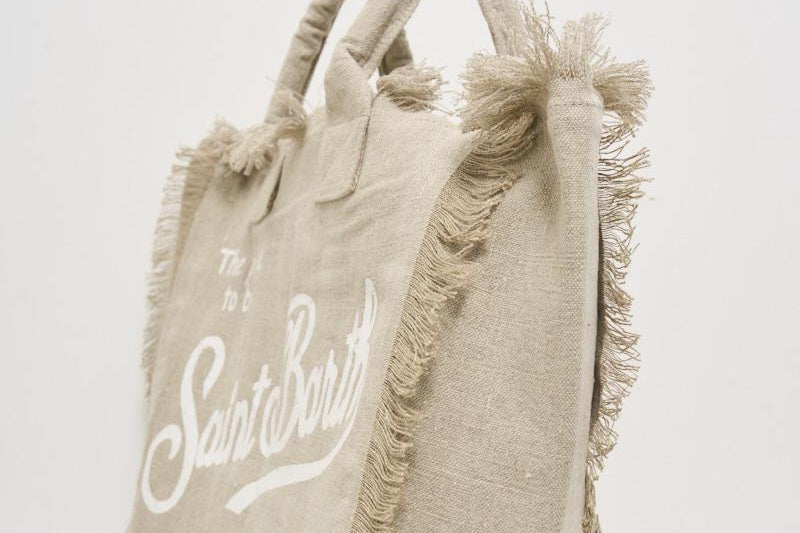 Borsa donna Vanity in lino beige VANITYLINEN 00275H MC2 SAINT BARTH 