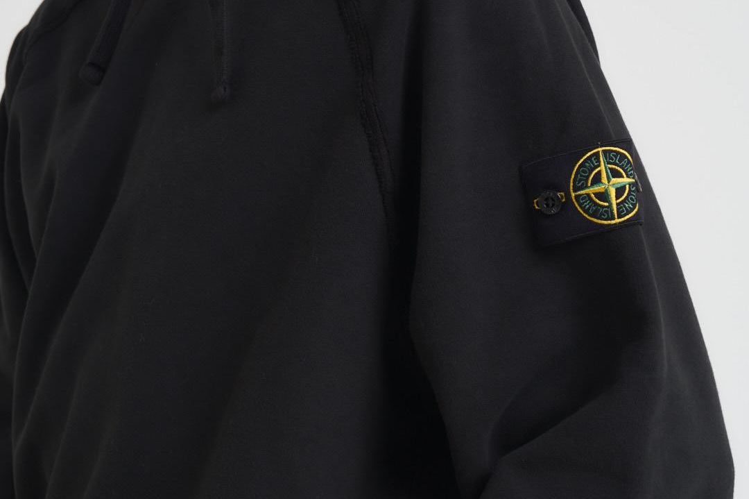 Felpa uomo con cappuccio nera 6100023 S0A20V0029 STONE ISLAND 