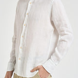 Camicia uomo in lino bianca J66TNP UA1 ACCADEMIE TESSILI 