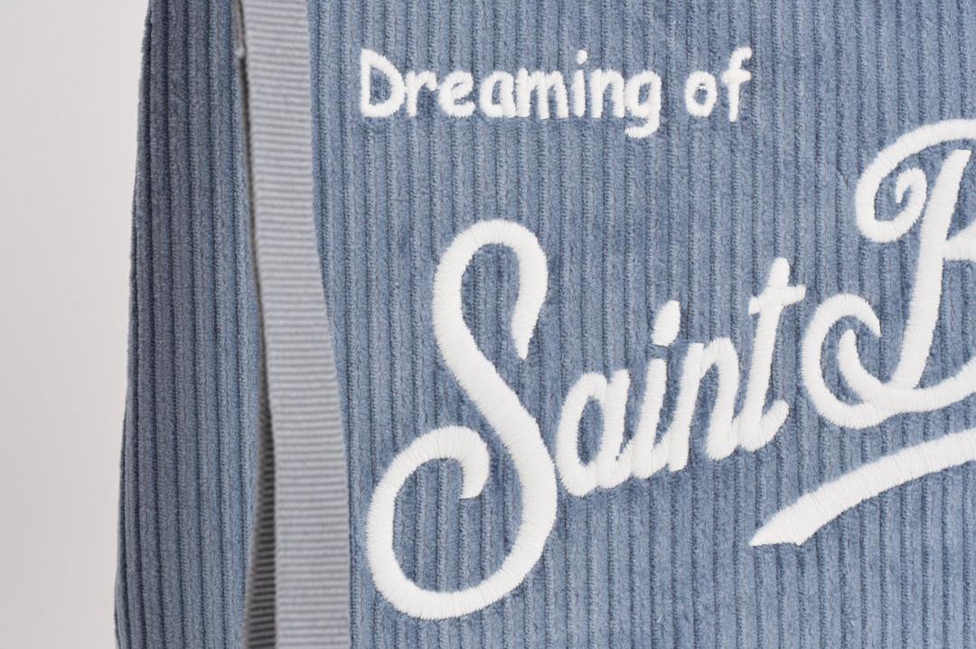 Pochette donna Aline Corduroy in velluto celeste ALINE COURD36 MC2 SAINT BARTH 