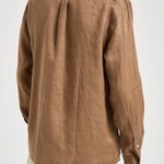 Camicia uomo in lino marrone 710966294 505 RALPH LAUREN 