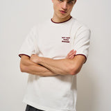 T-shirt uomo girocollo panna e bordeaux TS262 CO167OW DROLE DE MONSIEUR 