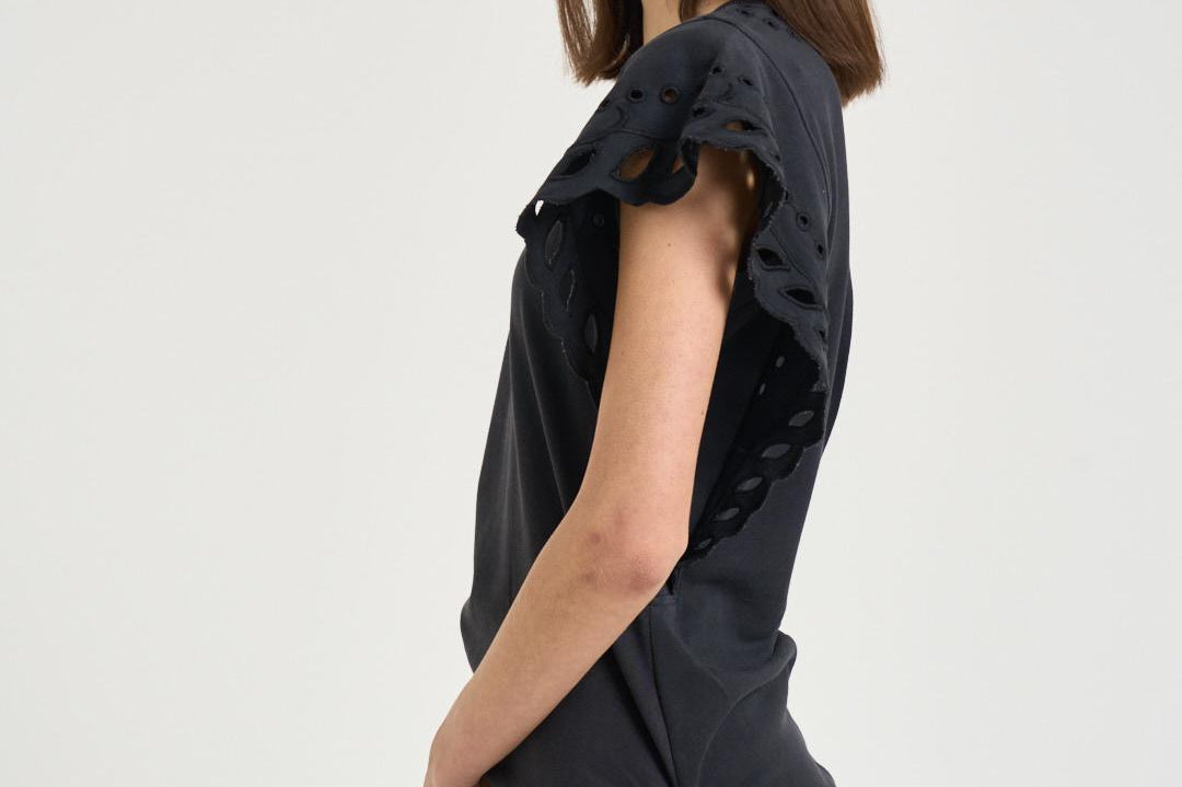 Abito corto donna nero RO1016FA D1N08E02FK MARANT ETOILE 