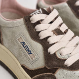 Sneakers donna Medalist Low argento e marrone AULW YB02 AUTRY 
