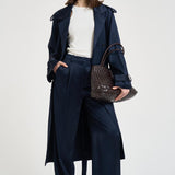 Trench donna lungo viscosa blu 11779 NAVY ANINE BING 