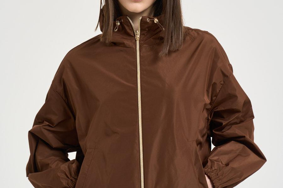 Giubbotto donna tessuto tecnico marrone GI000280D 12483Z2240 HERNO 