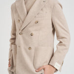 Giacca uomo doppiopetto beige 2813 557013 L.B.M. 