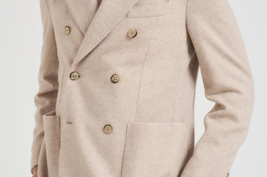 Giacca uomo doppiopetto beige 2813 557013 L.B.M. 