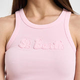 Top donna a costine rosa ADA VINTAGE 08653L MC2 SAINT BARTH 