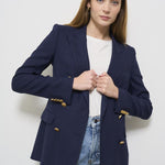Giacca donna blu doppiopetto J Parigi JPARIGI10B 340159EB849 TAGLIATORE 
