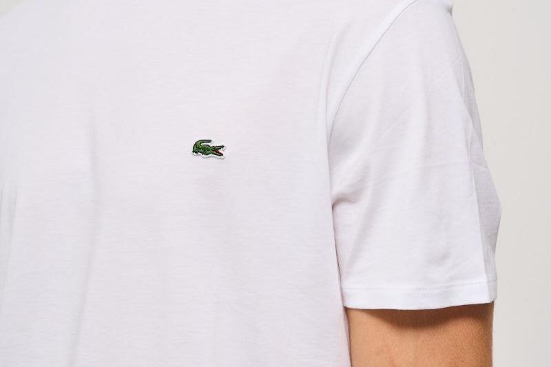 T-shirt uomo girocollo bianco TH6709 001 LACOSTE 