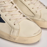 Sneakers uomo Super-star crema e blu GMF00101 F00416415430 GOLDEN GOOSE 