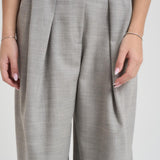 Pantalone donna doppie pieghe grigio chiaro S5WI25 W92 SEMICOUTURE 