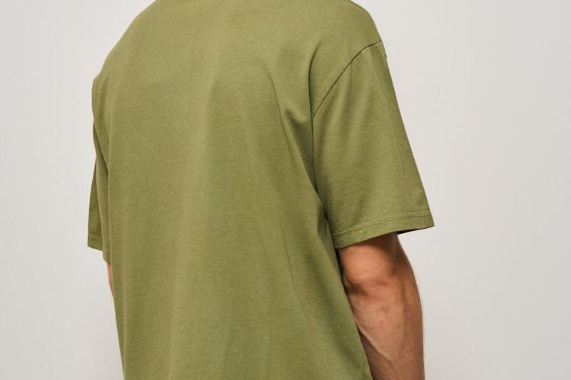 T-shirt uomo girocollo verde AMU037CL03 C0112 AMISH 