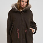 Parka con imbottitura in pelliccia donna S1141 2600266 BAZAR DELUXE 