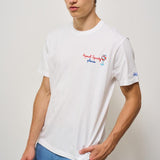 T-shirt uomo bianca con Spritz SPRITZPLEASE 01NEMB MC2 SAINT BARTH 