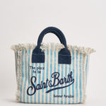 Borsa donna Vanity Mini a righe celeste VANITYMINI 03449L MC2 SAINT BARTH 