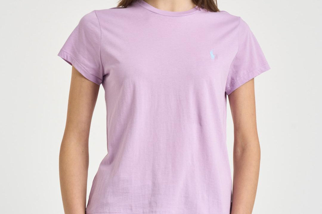 T-shirt donna girocollo lilla 211B14605 015 RALPH LAUREN 