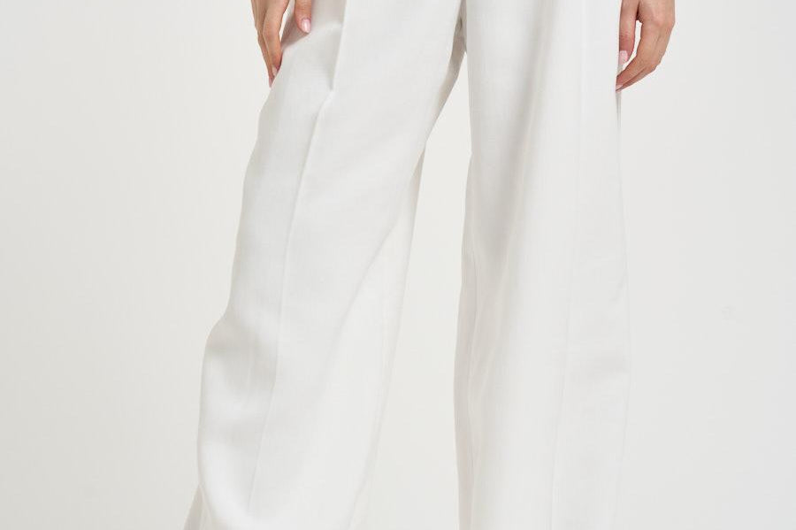 Pantalone donna a palazzo bianco HELIS WHI7726S IRO 