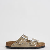 Sandalo donna beige effetto suede  con borchie 1029390 TAUPE BIRKENSTOCK 