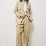 Blazer donna doppiopetto beige GWP00829 P00126715272 GOLDEN GOOSE 