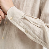 Camicia uomo Pamplona in lino beige chiaro LINEN 10H MC2 SAINT BARTH 