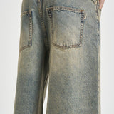 Bermuda uomo in denim slavato 308 DARK BLUE WOODBIRD 