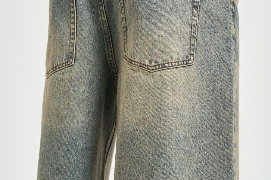 Bermuda uomo in denim slavato 308 DARK BLUE WOODBIRD 