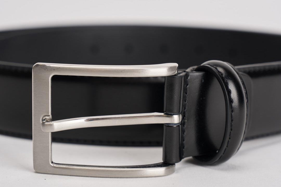 Cintura uomo in pelle nero 016 NERO ACCADEMIE TESSILI 