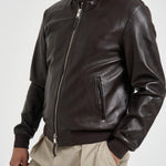 Giubbotto uomo in ecopelle moro ELVIS TANNING06 THE JACK LEATHERS 
