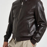 Giubbotto uomo in ecopelle moro ELVIS TANNING06 THE JACK LEATHERS 
