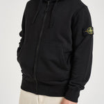 Felpa uomo con zip nera 6100061 S0051V0029 STONE ISLAND 