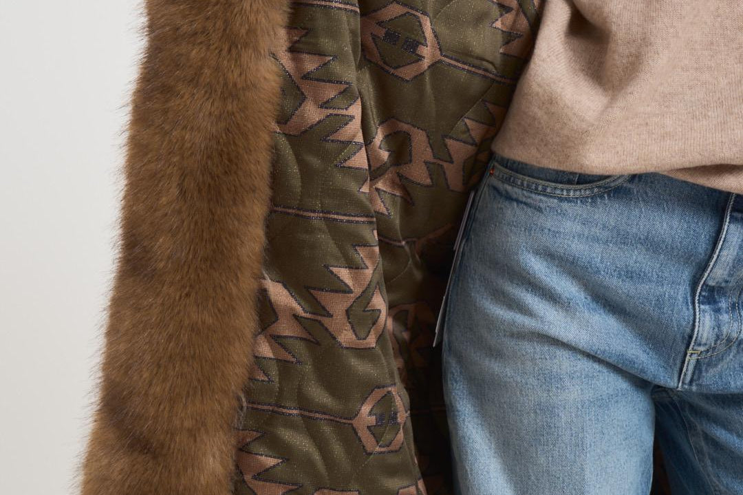 Cappotto donna lungo pied de poule multicolor S1142 2257227 BAZAR DELUXE 