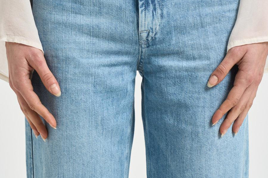 Jeans donna Stovepipe Straight in denim chiaro 7U4N0U03 U7IRI 7 for all Mankind 