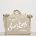 Borsa donna Vanity in lino beige VANITYLINEN 00275H MC2 SAINT BARTH 
