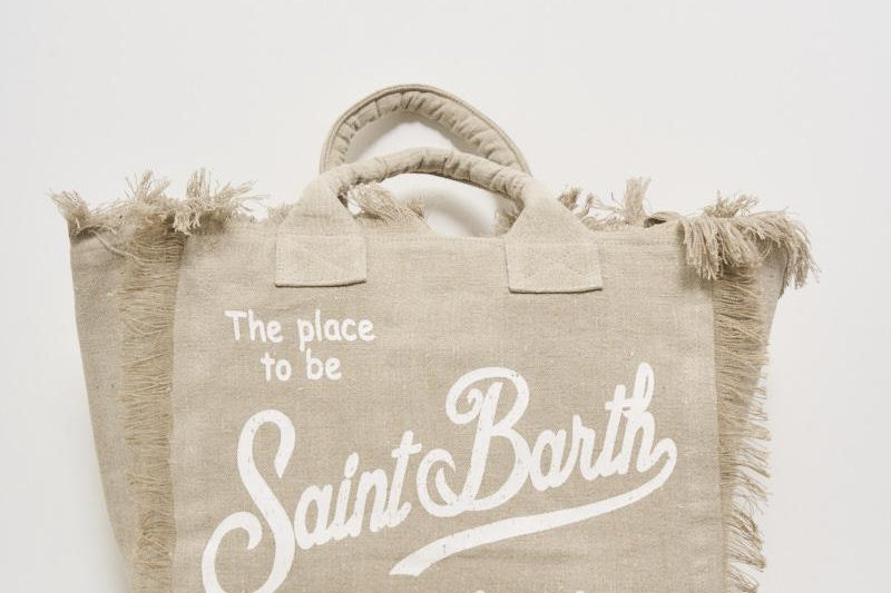 Borsa donna Vanity in lino beige VANITYLINEN 00275H MC2 SAINT BARTH 