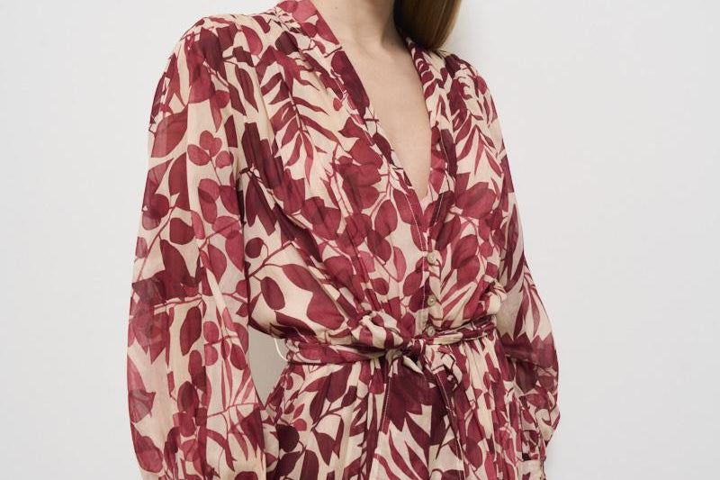Abito donna lungo floreale in voile 13631 IACCA2586 FORTE FORTE 