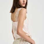 Top donna in stile lingerie cipria 106623A385 LYDIAP97 PINKO 