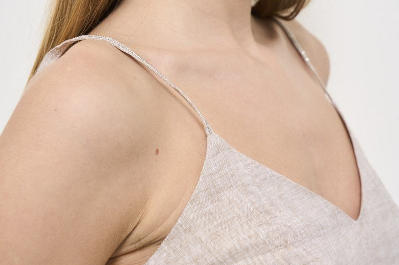 Top donna in lino sabbia S08018 2600948 PESERICO 