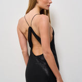 Abito donna lungo nero SORLANE BLACKLUREX IRO 